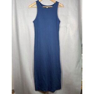 Uniqlo Tank Dress Built In Bra Stretch Ribbed Cotton